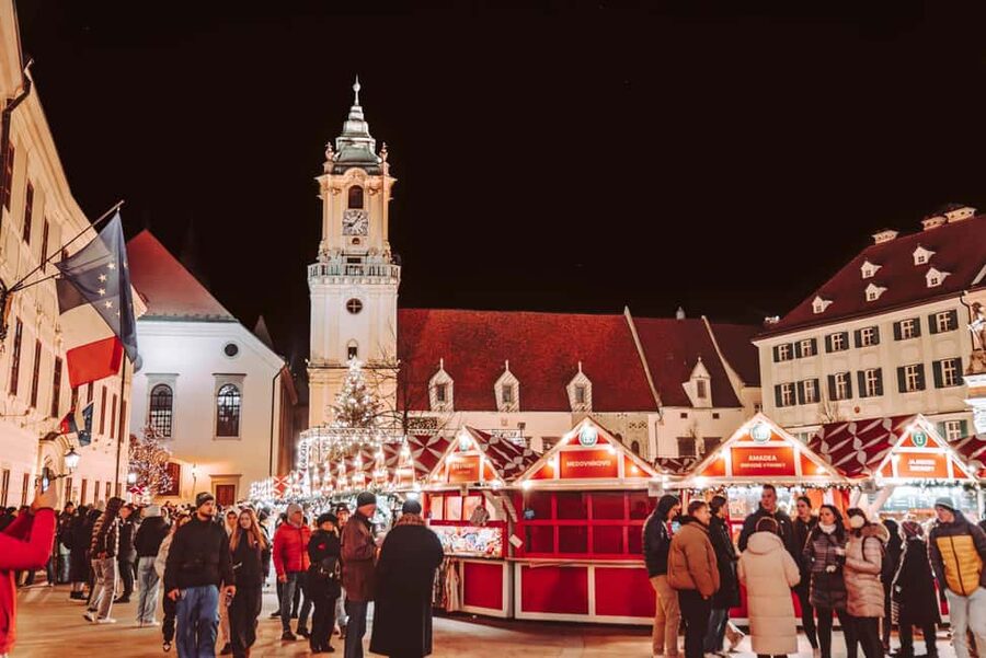 From Vienna: Bratislava Christmas Markets Guided Tour - Blue Church Stop: A Quick Break from the Stalls