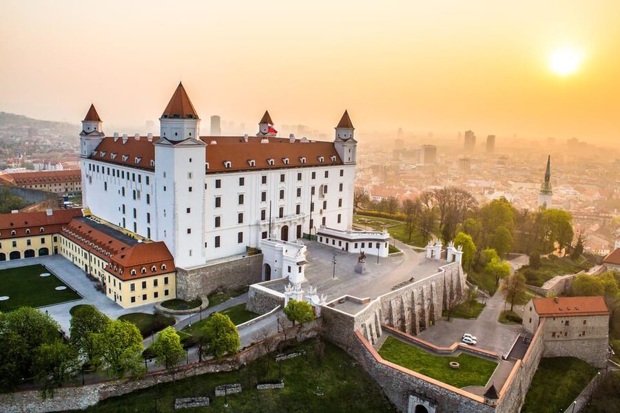 From Vienna: Bratislava City Highlights Trip - City Guard Statue and the long historic-center walk