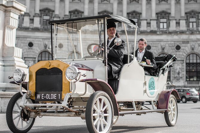 Vegan Sightseeing tour in an electro vintage car incl. schnitzel - The “private but well-guided” feel: butler and coachman style