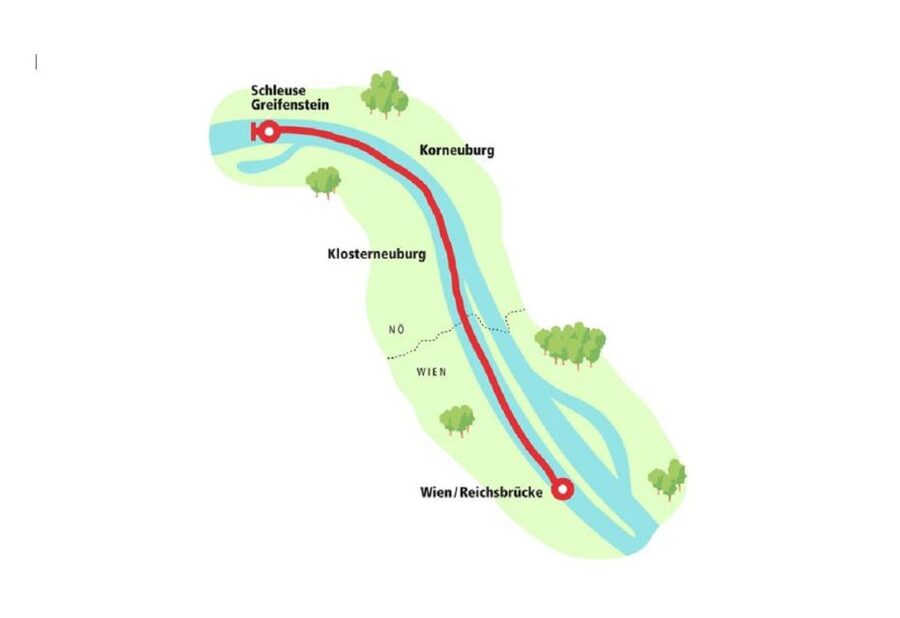 Vienna: 3.5-Hour Danube Cruise with Live Music & BBQ Buffet - The cruise route: Handelskai to Greifenstein lock and back