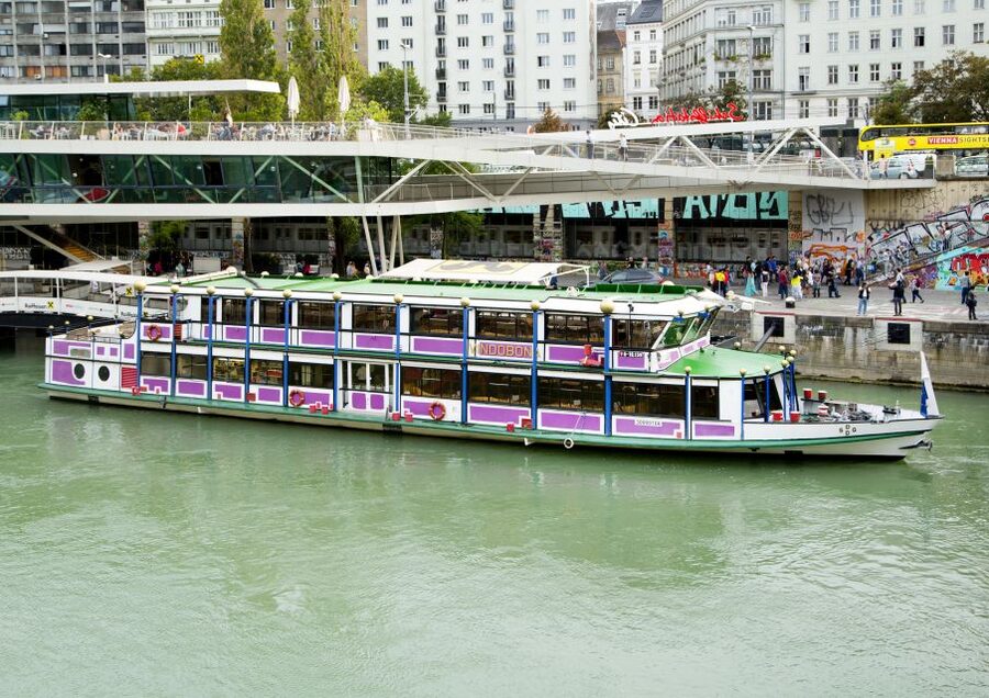 Vienna: 3.5-Hour Grand Danube River Cruise - How green Vienna (A) and modern Vienna (B) change your views