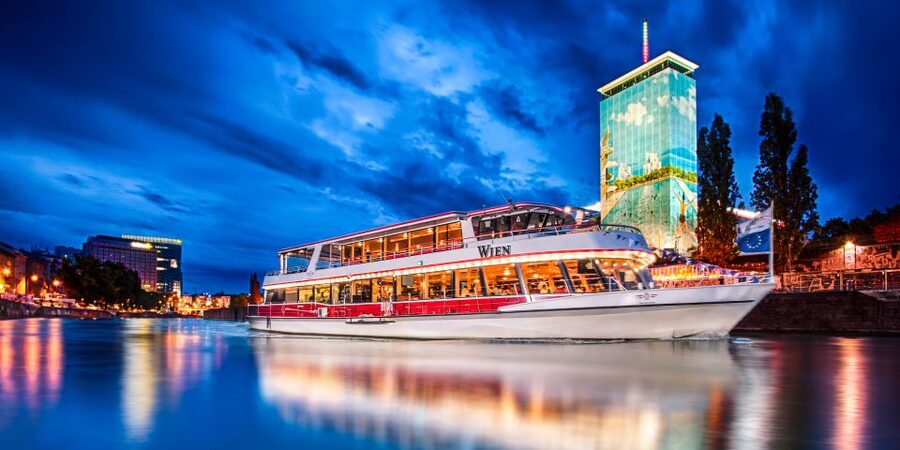 Vienna: Evening Cruise Along The Danube - Vienna by Night, Viewed From the Danube