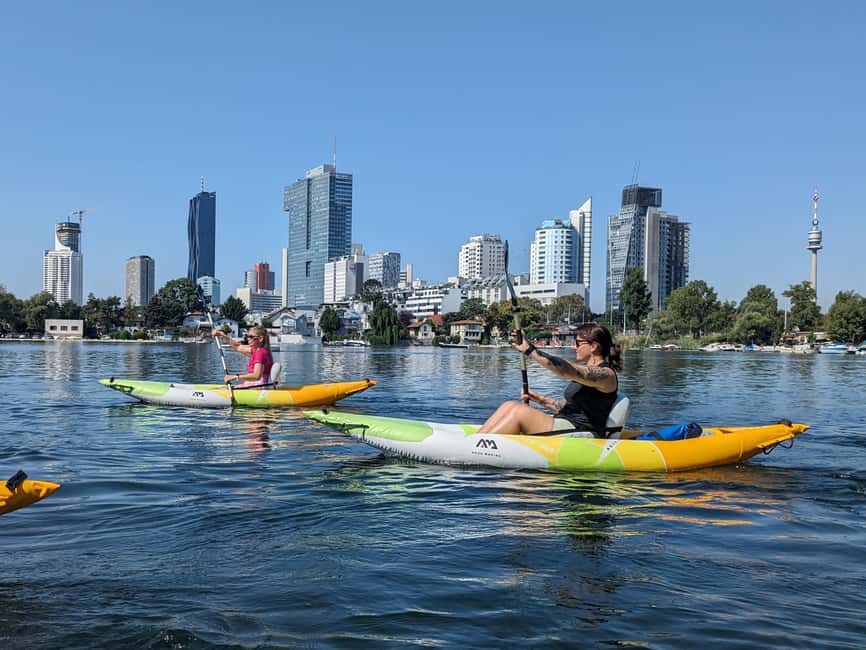 Vienna: Guided Kayaking Tour - The on-water route: from calm lakeside to the UN skyline