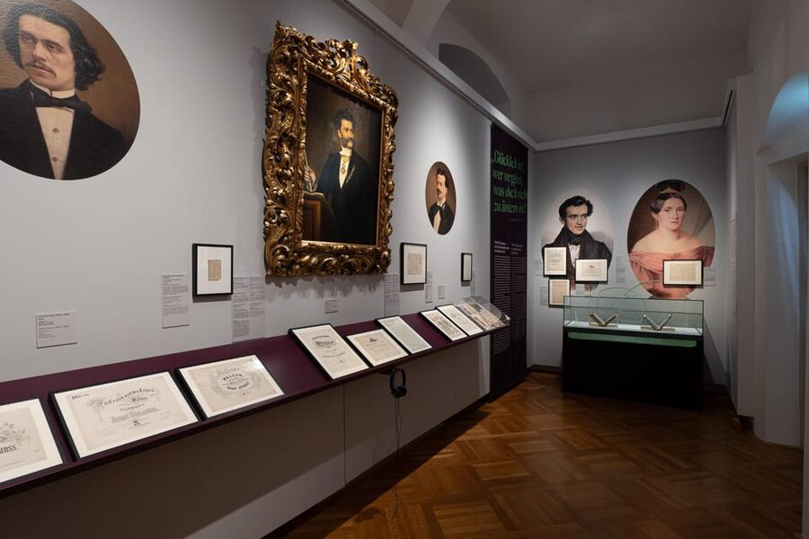 Vienna: Johann Strauss 200th birthday anniversary exhibition - The life story layer: family, marriages, and Russia